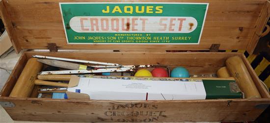 A Jaques croquet set, original box